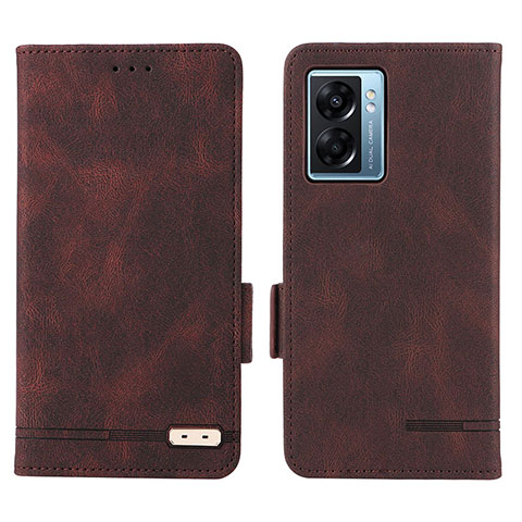 Coque Portefeuille Livre Cuir Etui Clapet L03Z pour Oppo A56S 5G Marron