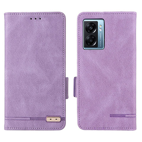 Coque Portefeuille Livre Cuir Etui Clapet L03Z pour Oppo A56S 5G Violet