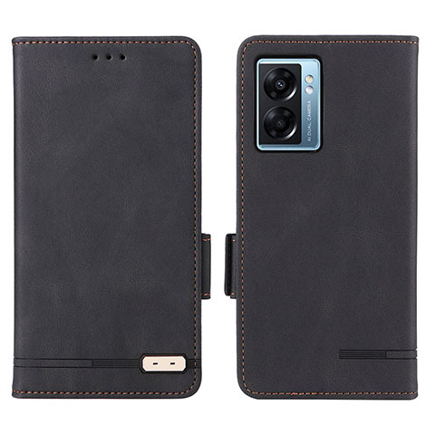 Coque Portefeuille Livre Cuir Etui Clapet L03Z pour Oppo A57 5G Noir