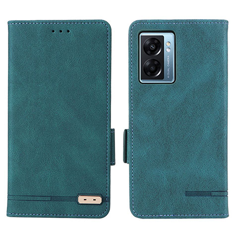 Coque Portefeuille Livre Cuir Etui Clapet L03Z pour Oppo A57 5G Vert