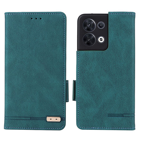 Coque Portefeuille Livre Cuir Etui Clapet L03Z pour Oppo Reno8 5G Vert