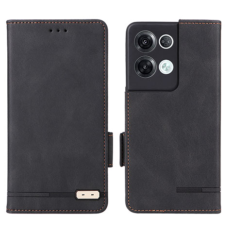 Coque Portefeuille Livre Cuir Etui Clapet L03Z pour Oppo Reno8 Pro+ Plus 5G Noir