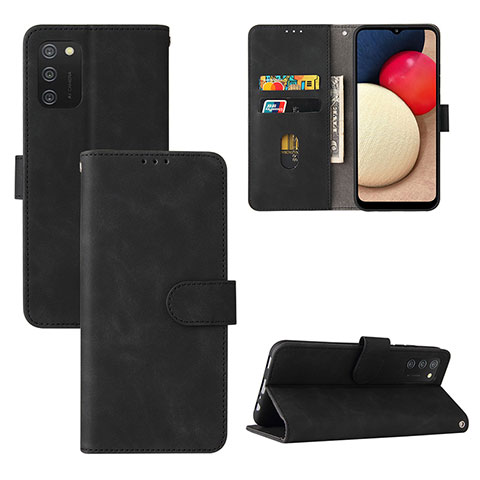 Coque Portefeuille Livre Cuir Etui Clapet L03Z pour Samsung Galaxy A03s Noir