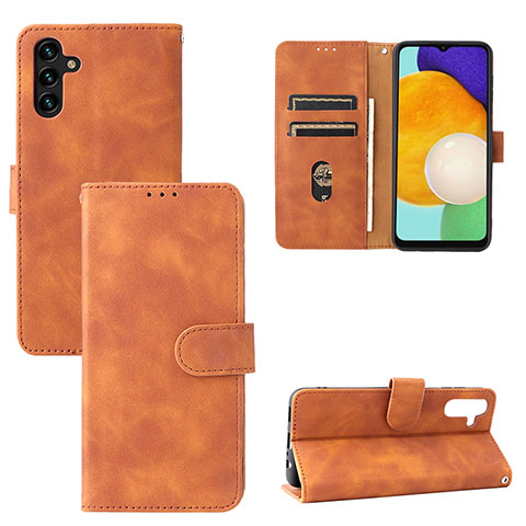 Coque Portefeuille Livre Cuir Etui Clapet L03Z pour Samsung Galaxy A04s Marron