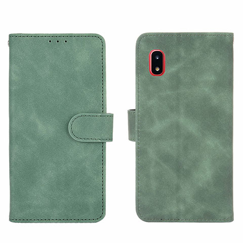 Coque Portefeuille Livre Cuir Etui Clapet L03Z pour Samsung Galaxy A20 SC-02M SCV46 Vert