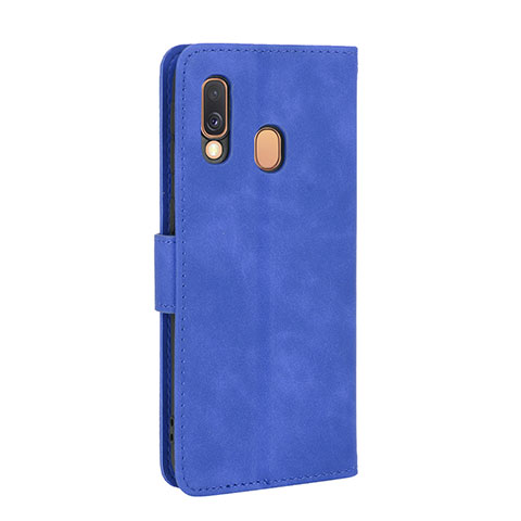 Coque Portefeuille Livre Cuir Etui Clapet L03Z pour Samsung Galaxy A40 Bleu