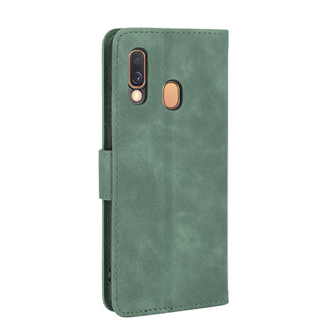 Coque Portefeuille Livre Cuir Etui Clapet L03Z pour Samsung Galaxy A40 Vert