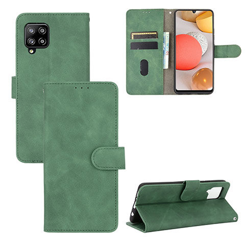 Coque Portefeuille Livre Cuir Etui Clapet L03Z pour Samsung Galaxy A42 5G Vert