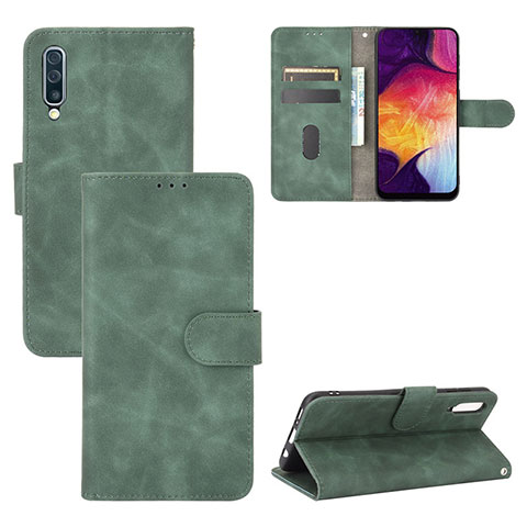 Coque Portefeuille Livre Cuir Etui Clapet L03Z pour Samsung Galaxy A50S Vert