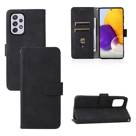 Coque Portefeuille Livre Cuir Etui Clapet L03Z pour Samsung Galaxy A73 5G Noir