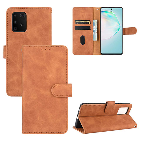 Coque Portefeuille Livre Cuir Etui Clapet L03Z pour Samsung Galaxy A91 Marron