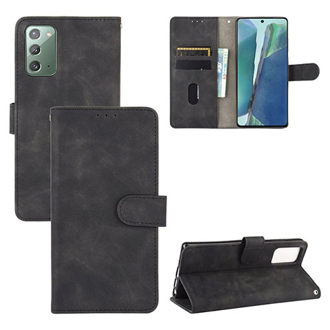 Coque Portefeuille Livre Cuir Etui Clapet L03Z pour Samsung Galaxy Note 20 5G Noir