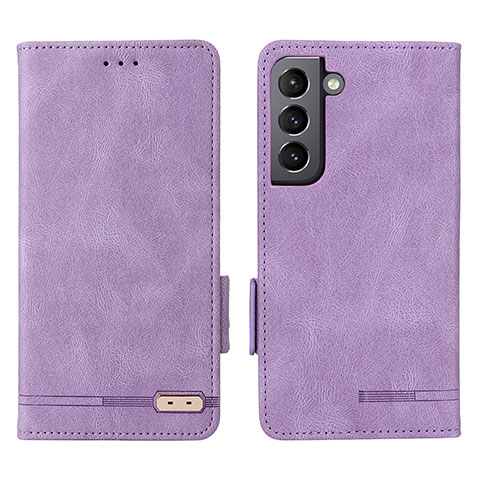 Coque Portefeuille Livre Cuir Etui Clapet L03Z pour Samsung Galaxy S22 5G Violet