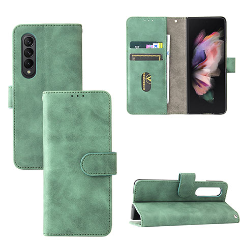 Coque Portefeuille Livre Cuir Etui Clapet L03Z pour Samsung Galaxy Z Fold4 5G Vert