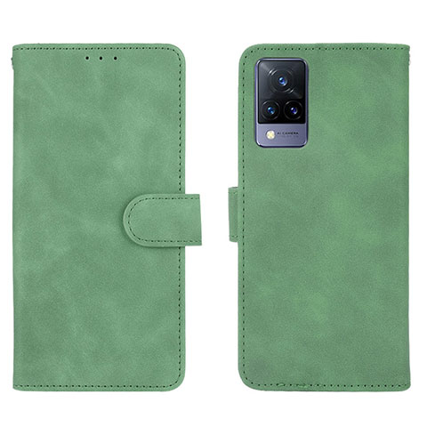 Coque Portefeuille Livre Cuir Etui Clapet L03Z pour Vivo V21s 5G Vert