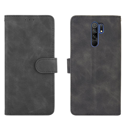 Coque Portefeuille Livre Cuir Etui Clapet L03Z pour Xiaomi Redmi 9 Prime India Noir