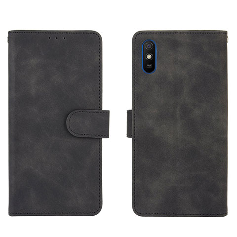 Coque Portefeuille Livre Cuir Etui Clapet L03Z pour Xiaomi Redmi 9A Noir