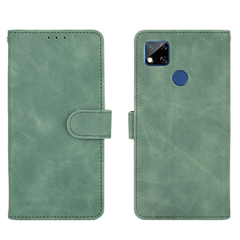 Coque Portefeuille Livre Cuir Etui Clapet L03Z pour Xiaomi Redmi 9C Vert