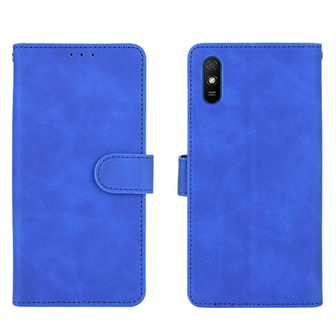 Coque Portefeuille Livre Cuir Etui Clapet L03Z pour Xiaomi Redmi 9i Bleu