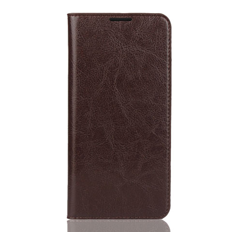 Coque Portefeuille Livre Cuir Etui Clapet L04 pour Huawei Enjoy 9 Marron