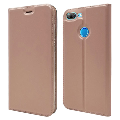 Coque Portefeuille Livre Cuir Etui Clapet L04 pour Huawei Honor 9 Lite Or Rose