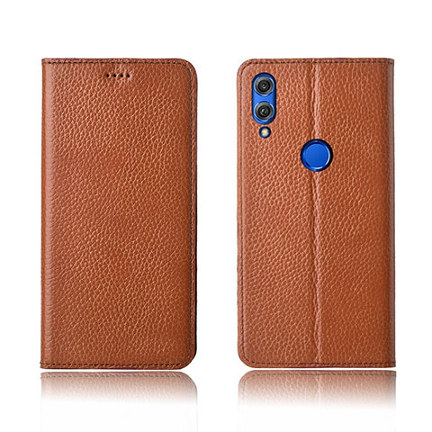 Coque Portefeuille Livre Cuir Etui Clapet L04 pour Huawei Honor V10 Lite Orange