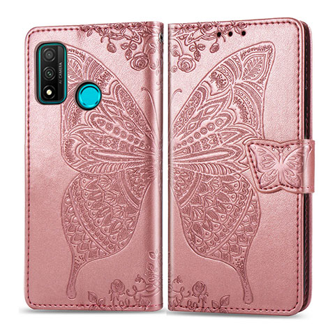 Coque Portefeuille Livre Cuir Etui Clapet L04 pour Huawei P Smart (2020) Or Rose