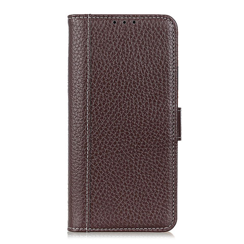 Coque Portefeuille Livre Cuir Etui Clapet L04 pour Huawei Y6p Marron