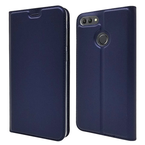 Coque Portefeuille Livre Cuir Etui Clapet L04 pour Huawei Y9 (2018) Bleu