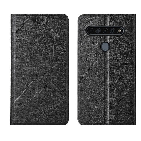 Coque Portefeuille Livre Cuir Etui Clapet L04 pour LG K61 Noir