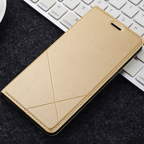 Coque Portefeuille Livre Cuir Etui Clapet L04 pour OnePlus 5T A5010 Or