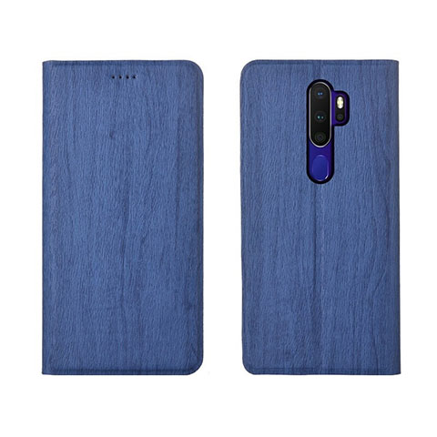 Coque Portefeuille Livre Cuir Etui Clapet L04 pour Oppo A11 Bleu