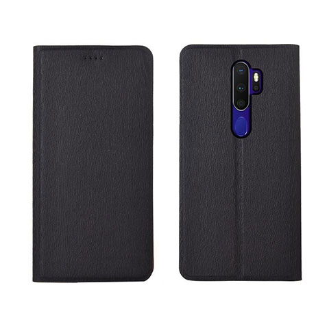 Coque Portefeuille Livre Cuir Etui Clapet L04 pour Oppo A5 (2020) Noir