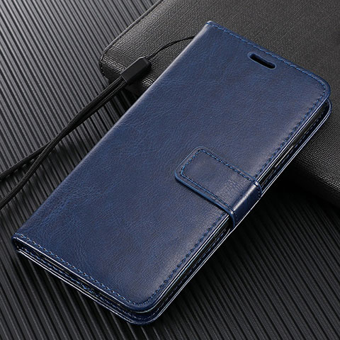 Coque Portefeuille Livre Cuir Etui Clapet L04 pour Oppo A92s 5G Bleu