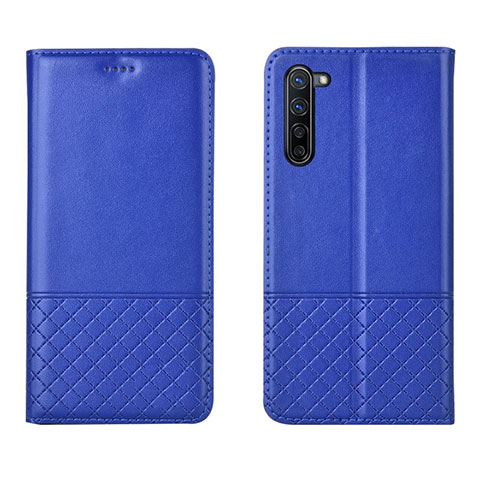 Coque Portefeuille Livre Cuir Etui Clapet L04 pour Oppo Find X2 Lite Bleu