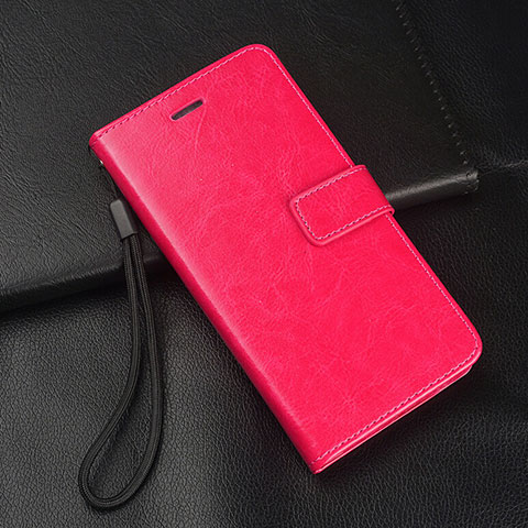 Coque Portefeuille Livre Cuir Etui Clapet L04 pour Oppo Reno2 Rose Rouge