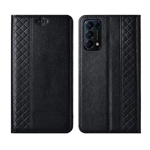 Coque Portefeuille Livre Cuir Etui Clapet L04 pour Oppo Reno5 5G Noir