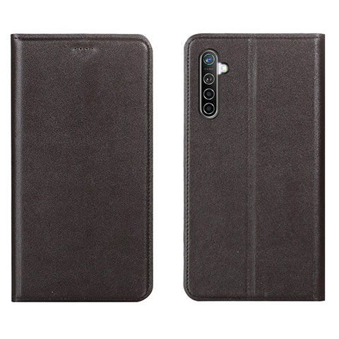 Coque Portefeuille Livre Cuir Etui Clapet L04 pour Realme X2 Marron