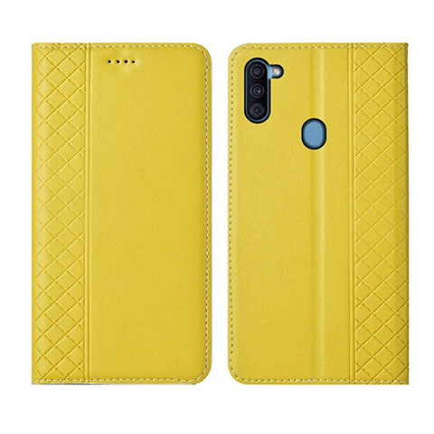 Coque Portefeuille Livre Cuir Etui Clapet L04 pour Samsung Galaxy A11 Jaune