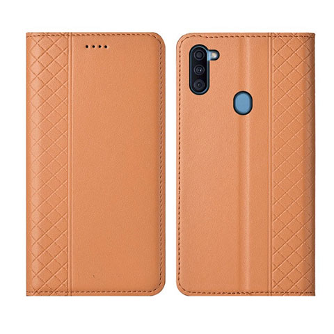 Coque Portefeuille Livre Cuir Etui Clapet L04 pour Samsung Galaxy A11 Orange