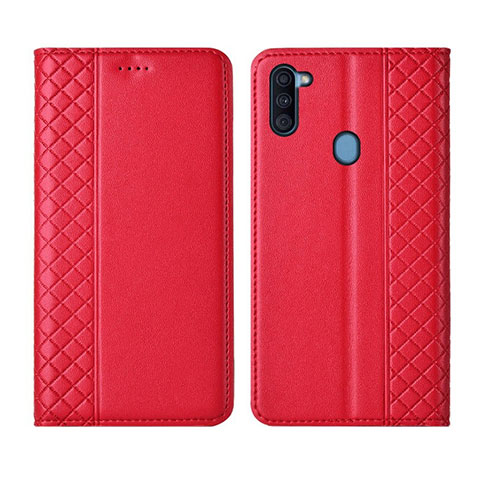 Coque Portefeuille Livre Cuir Etui Clapet L04 pour Samsung Galaxy A11 Rouge