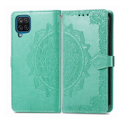 Coque Portefeuille Livre Cuir Etui Clapet L04 pour Samsung Galaxy A12 5G Pastel Vert