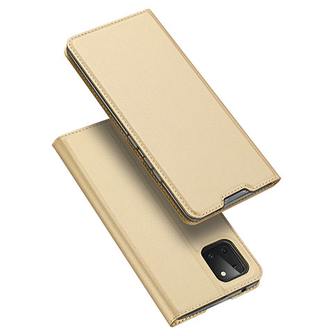 Coque Portefeuille Livre Cuir Etui Clapet L04 pour Samsung Galaxy Note 10 Lite Or