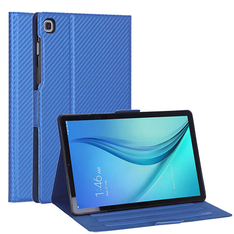 Coque Portefeuille Livre Cuir Etui Clapet L04 pour Samsung Galaxy Tab S5e 4G 10.5 SM-T725 Bleu