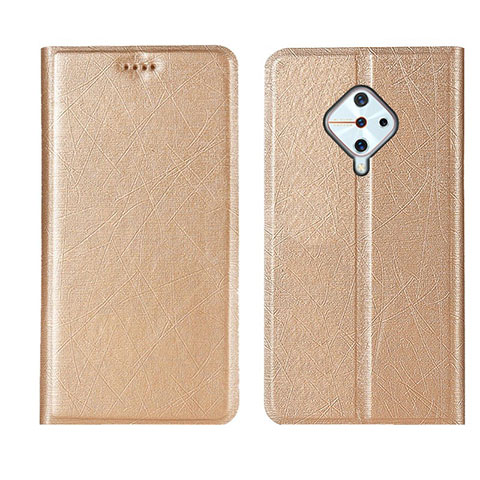 Coque Portefeuille Livre Cuir Etui Clapet L04 pour Vivo S1 Pro Or