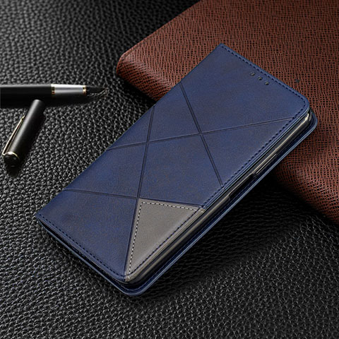Coque Portefeuille Livre Cuir Etui Clapet L04 pour Vivo V20 Pro 5G Bleu