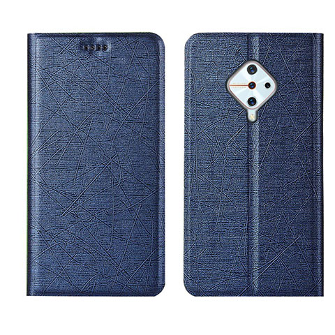 Coque Portefeuille Livre Cuir Etui Clapet L04 pour Vivo X50 Lite Bleu