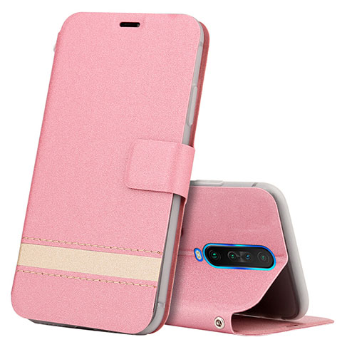 Coque Portefeuille Livre Cuir Etui Clapet L04 pour Xiaomi Poco X2 Rose