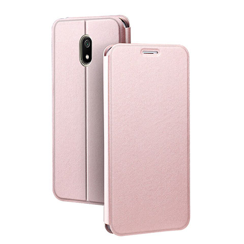 Coque Portefeuille Livre Cuir Etui Clapet L04 pour Xiaomi Redmi 8A Or Rose