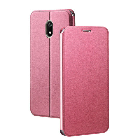 Coque Portefeuille Livre Cuir Etui Clapet L04 pour Xiaomi Redmi 8A Rose